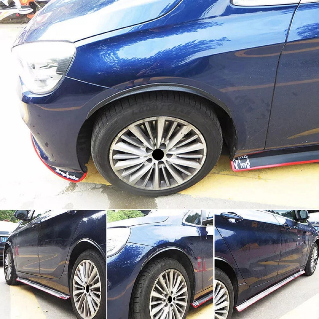 2 Pcs Car Wheel Fender Trim - Tire Eyebrow Protector Strips