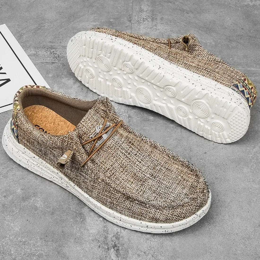 Men's Canvas Soft Sole Breathable Slip-On Loafers