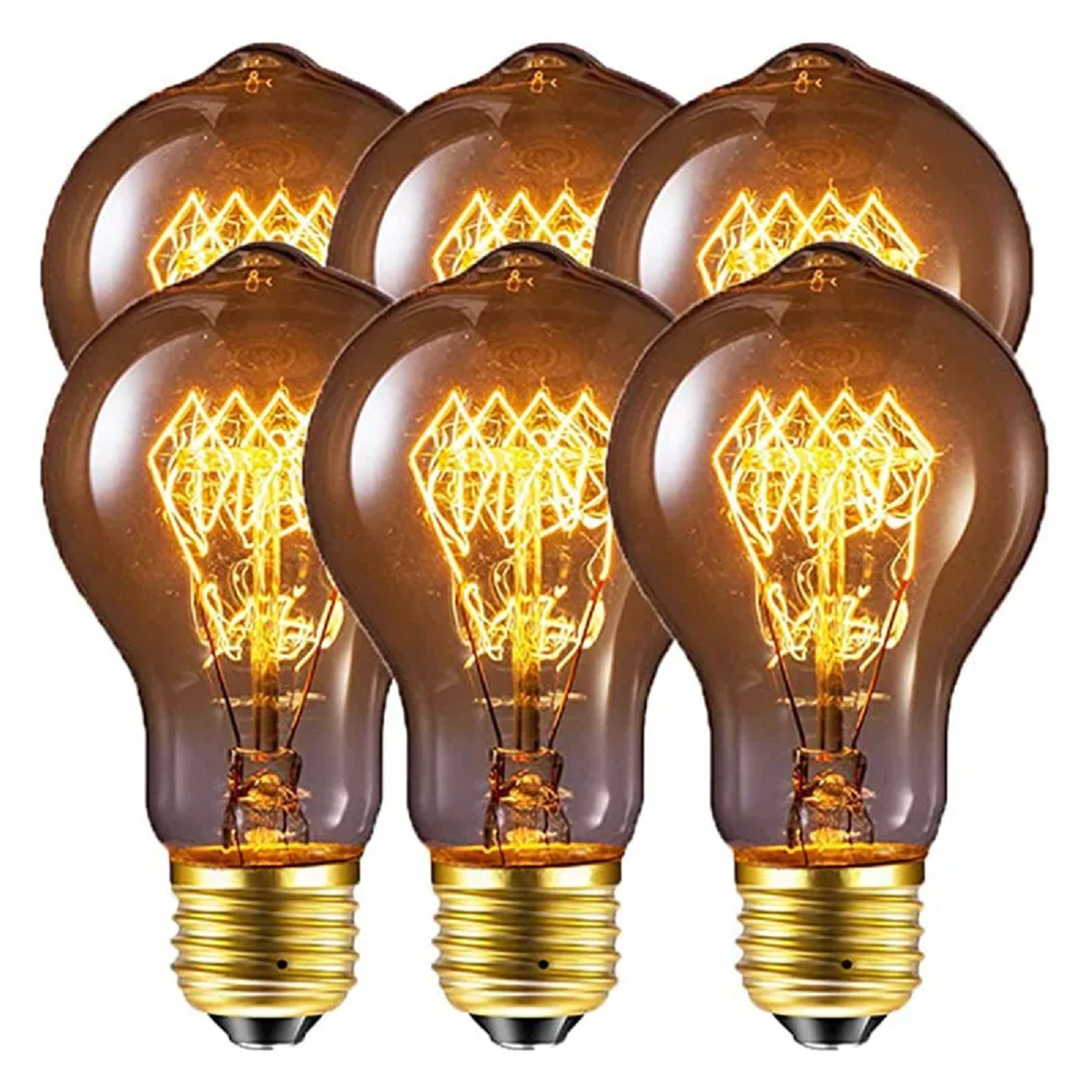6 Pcs Dimmable Vintage Edison Light Bulb