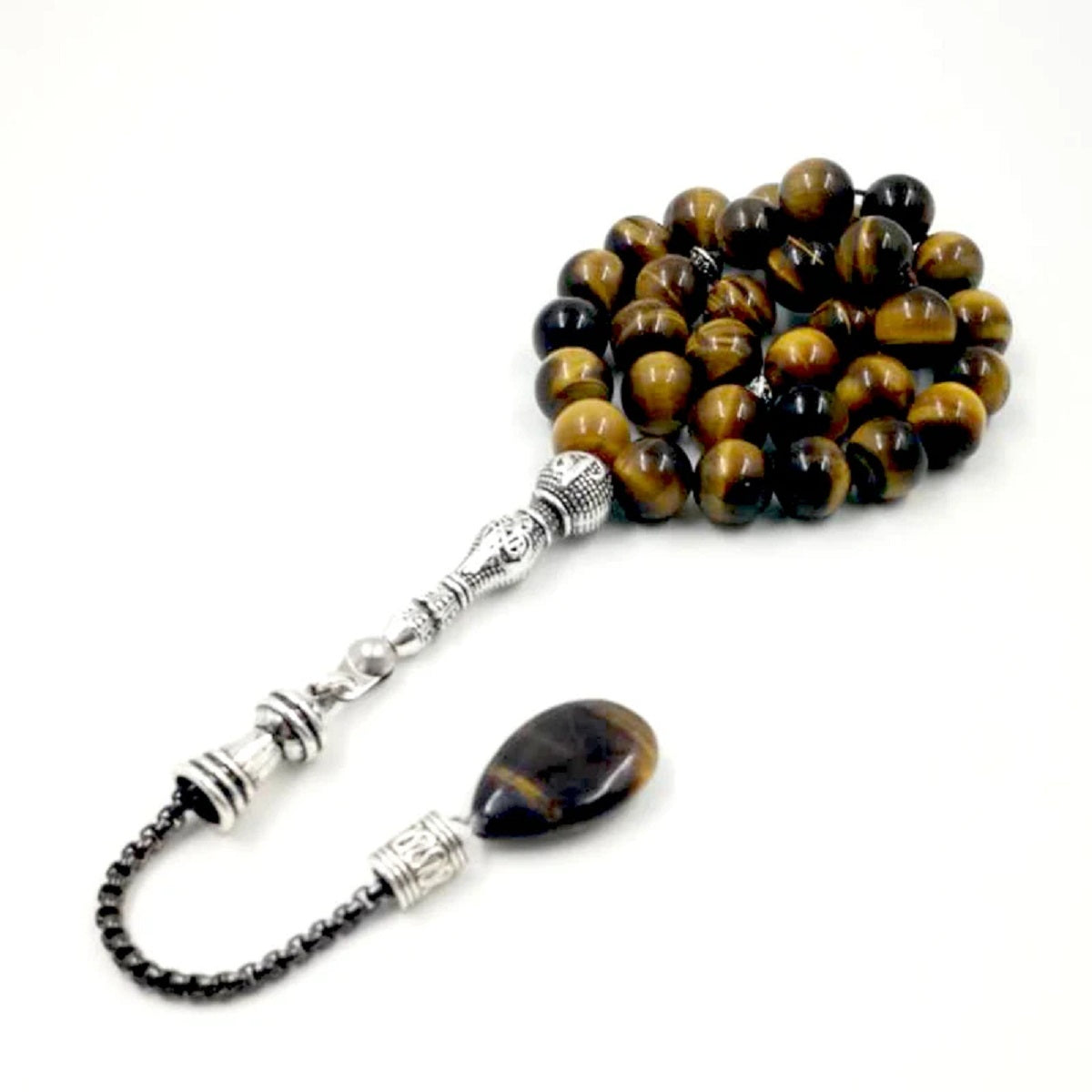 Natural Tiger Eye Tasbih - Prayer Beads Misbaha