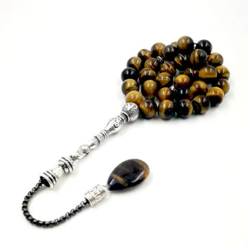 Natural Tiger Eye Tasbih - Prayer Beads Misbaha