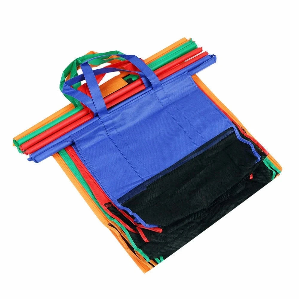4 Pcs/set Foldable Cart Trolley Supermarket Shopping Storage Reusable Bags