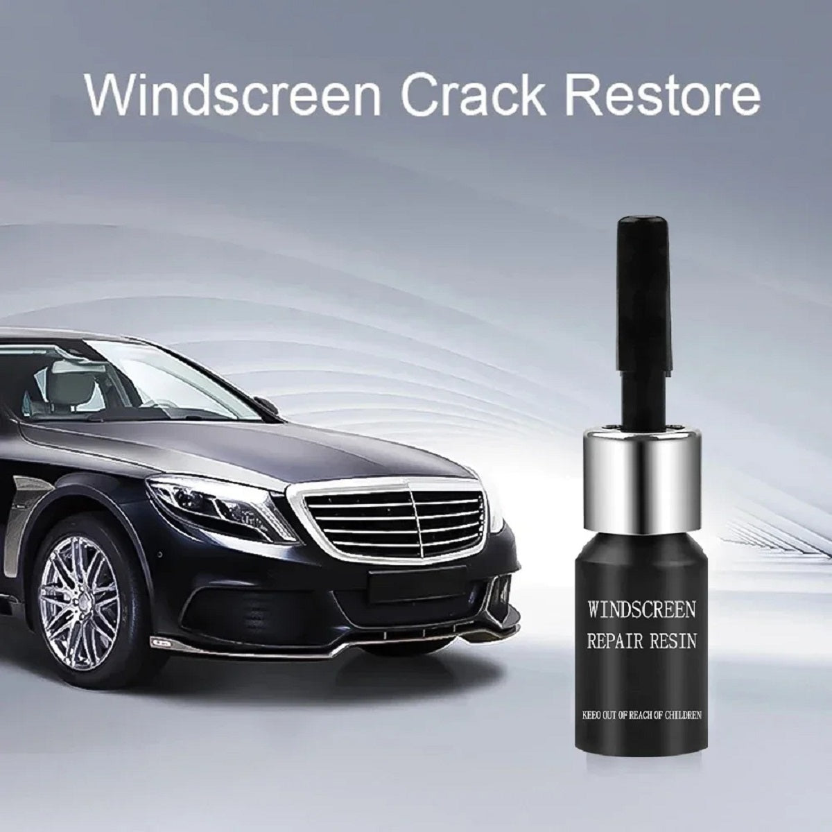 Car Glass Repair Kit - Fix Cracks Scratches on Windshields and Windows