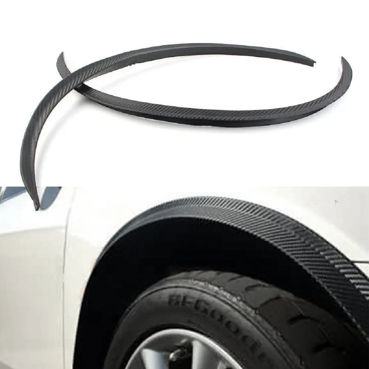 2 Pcs Car Wheel Fender Trim - Tire Eyebrow Protector Strips