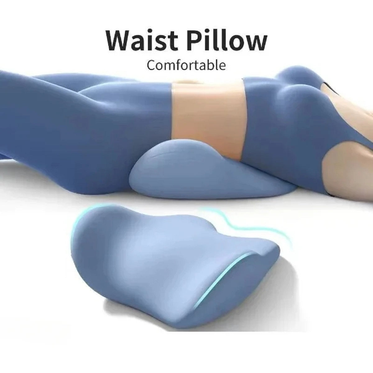 Ergonomic Lumbar Support Pillow - Memory Foam Cushion for Back