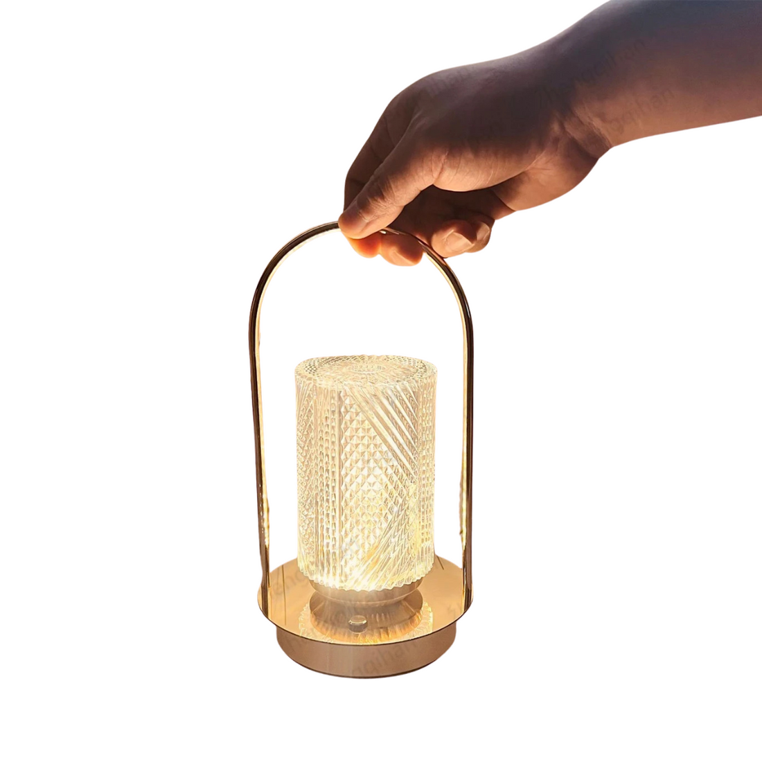 Wireless Crystal Table Lamp - Rechargeable LED Touch Light
