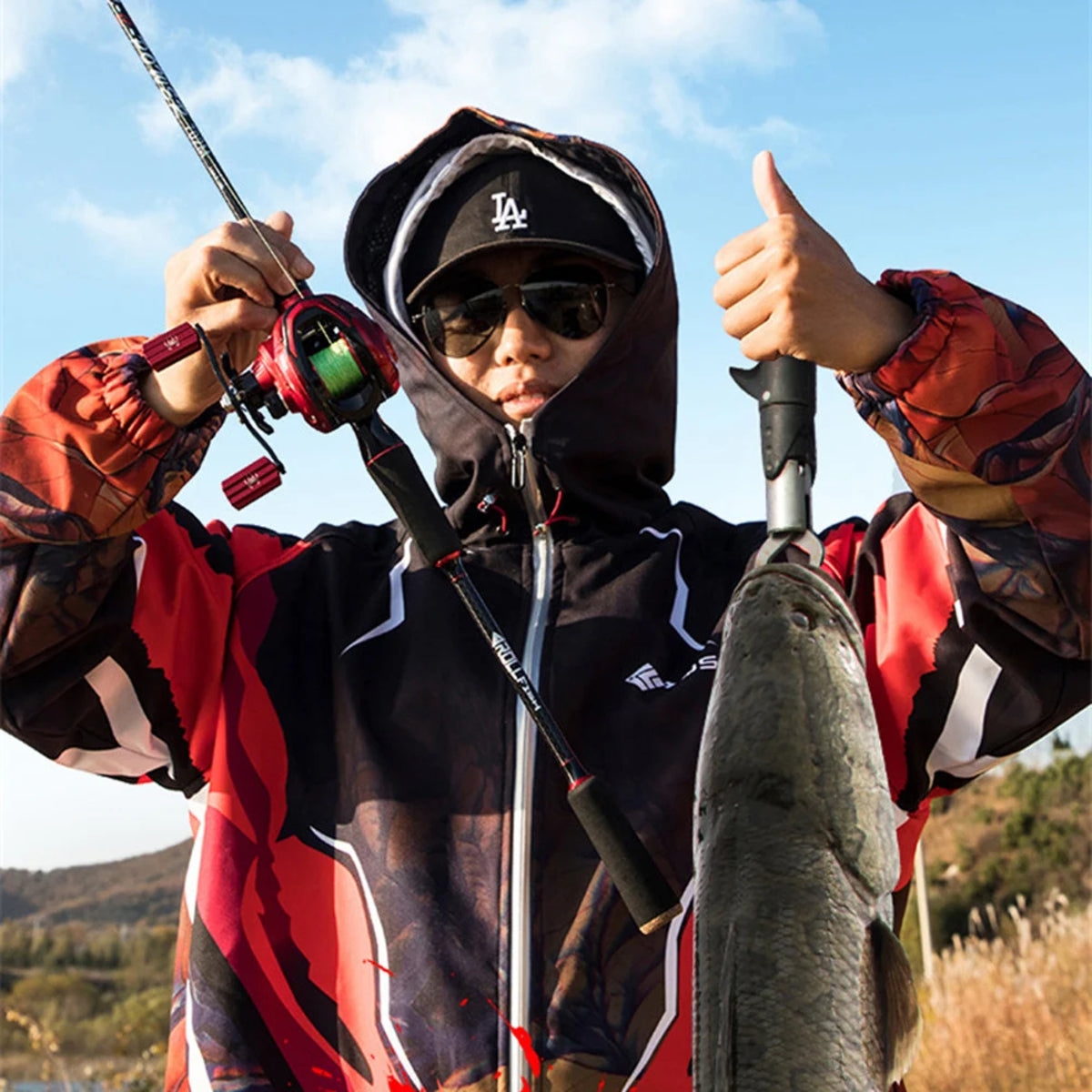 Carbon Fishing Rod for Travellers - Fuji Lure Spinning and Casting Mini Rock and Baitcasting