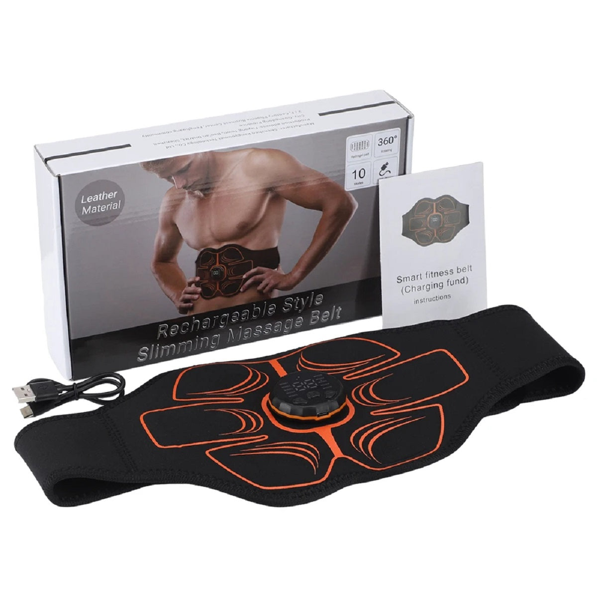 Smart ABS Trainer - USB Muscle Toner and Waist Massager