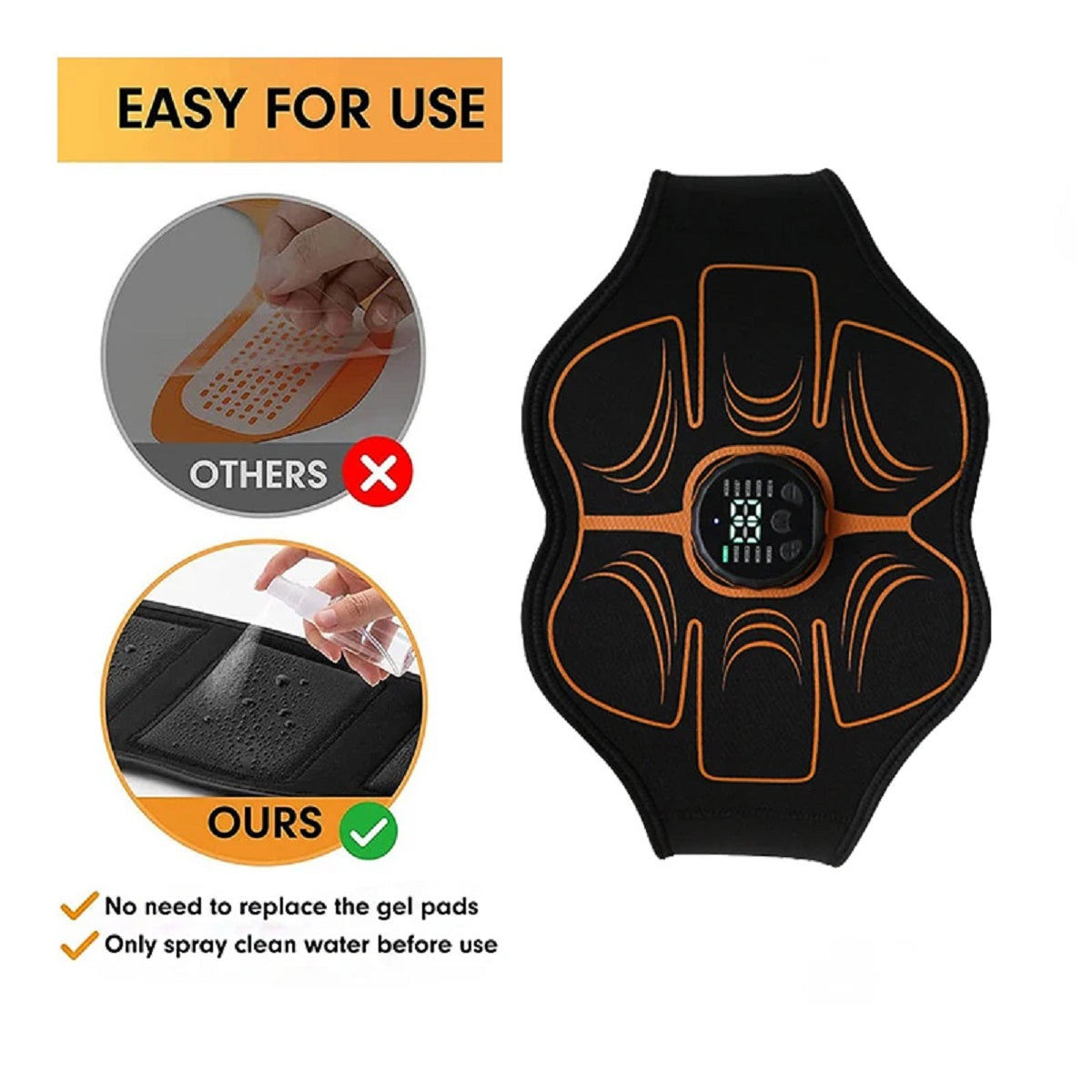 Smart ABS Trainer - USB Muscle Toner and Waist Massager