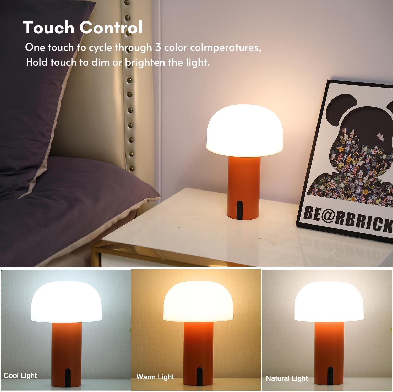 Mushroom Lamp LED Charging Table