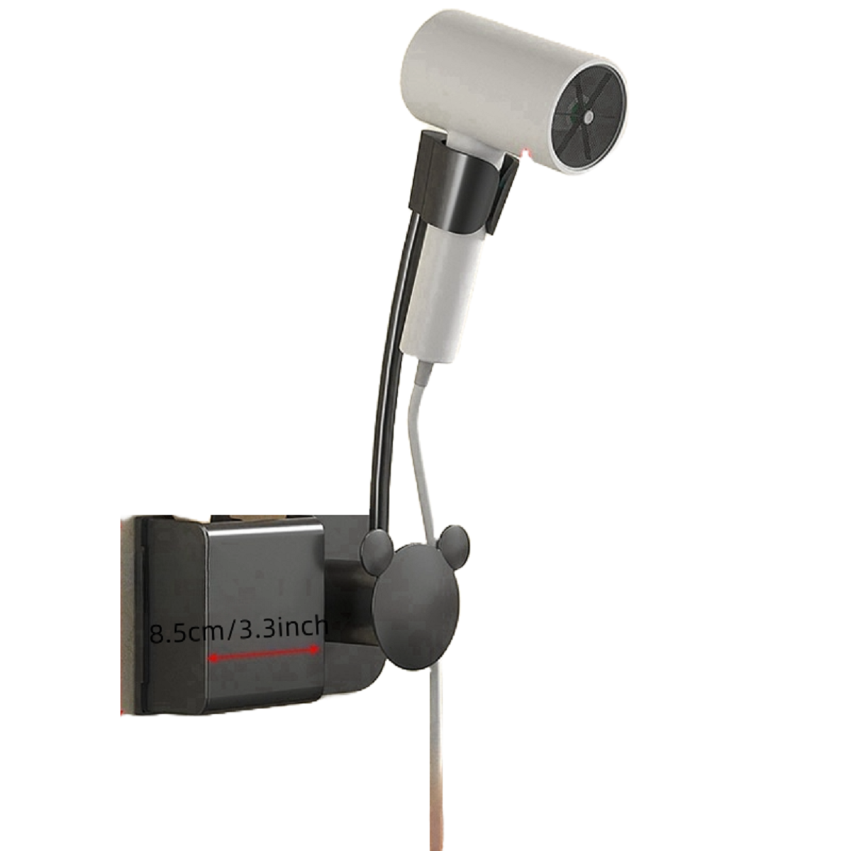 Wall Mounted Hair Dryer Holder Bathroom Shelf