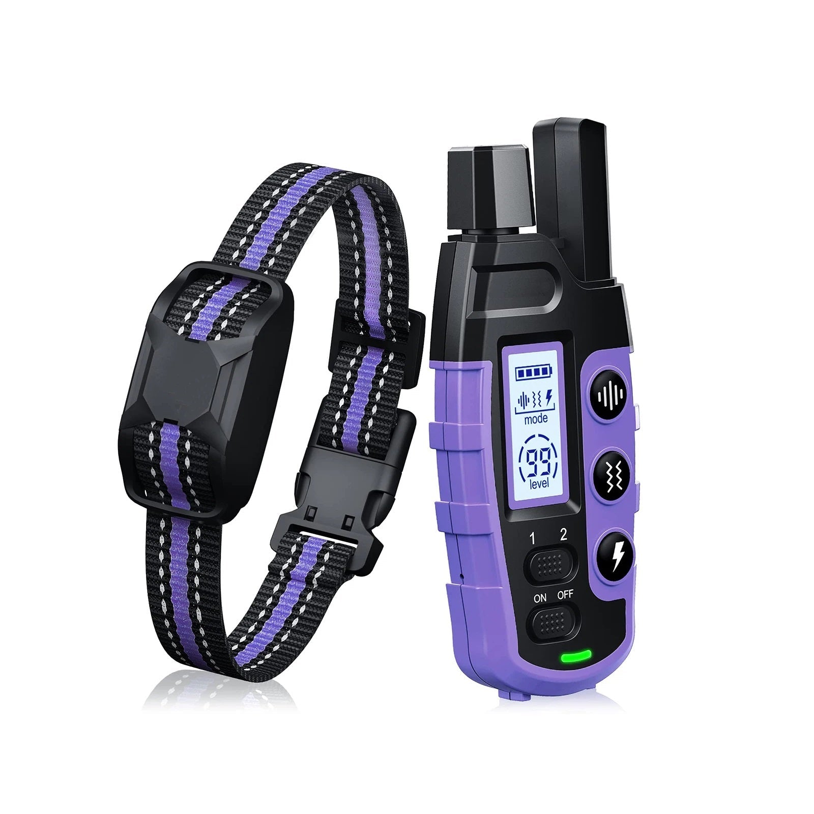 3300-Ft Waterproof Dog Training Collar - Remote Shock and Vibration for 5-120 Lbs Pets
