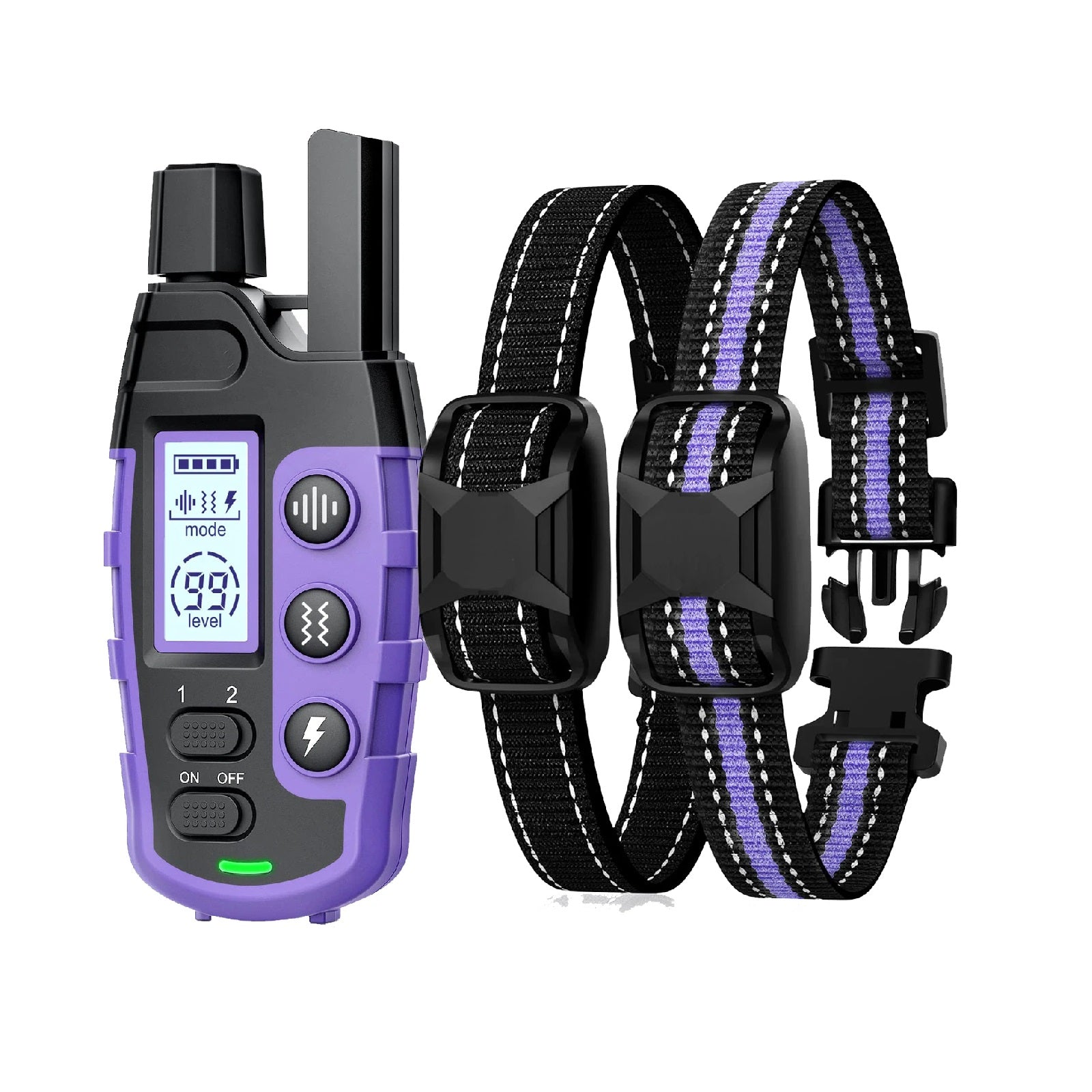 3300-Ft Waterproof Dog Training Collar - Remote Shock and Vibration for 5-120 Lbs Pets