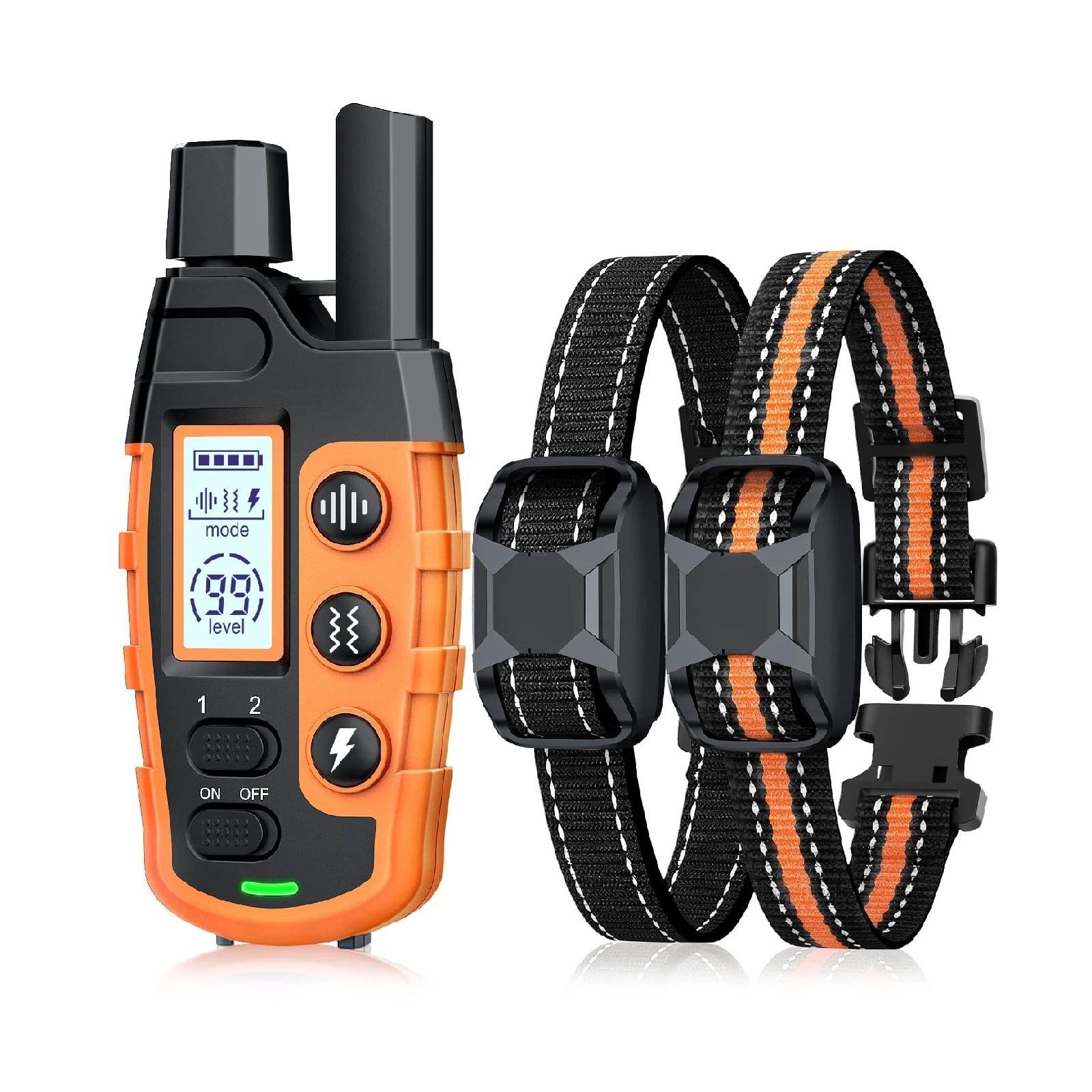 3300-Ft Waterproof Dog Training Collar - Remote Shock and Vibration for 5-120 Lbs Pets