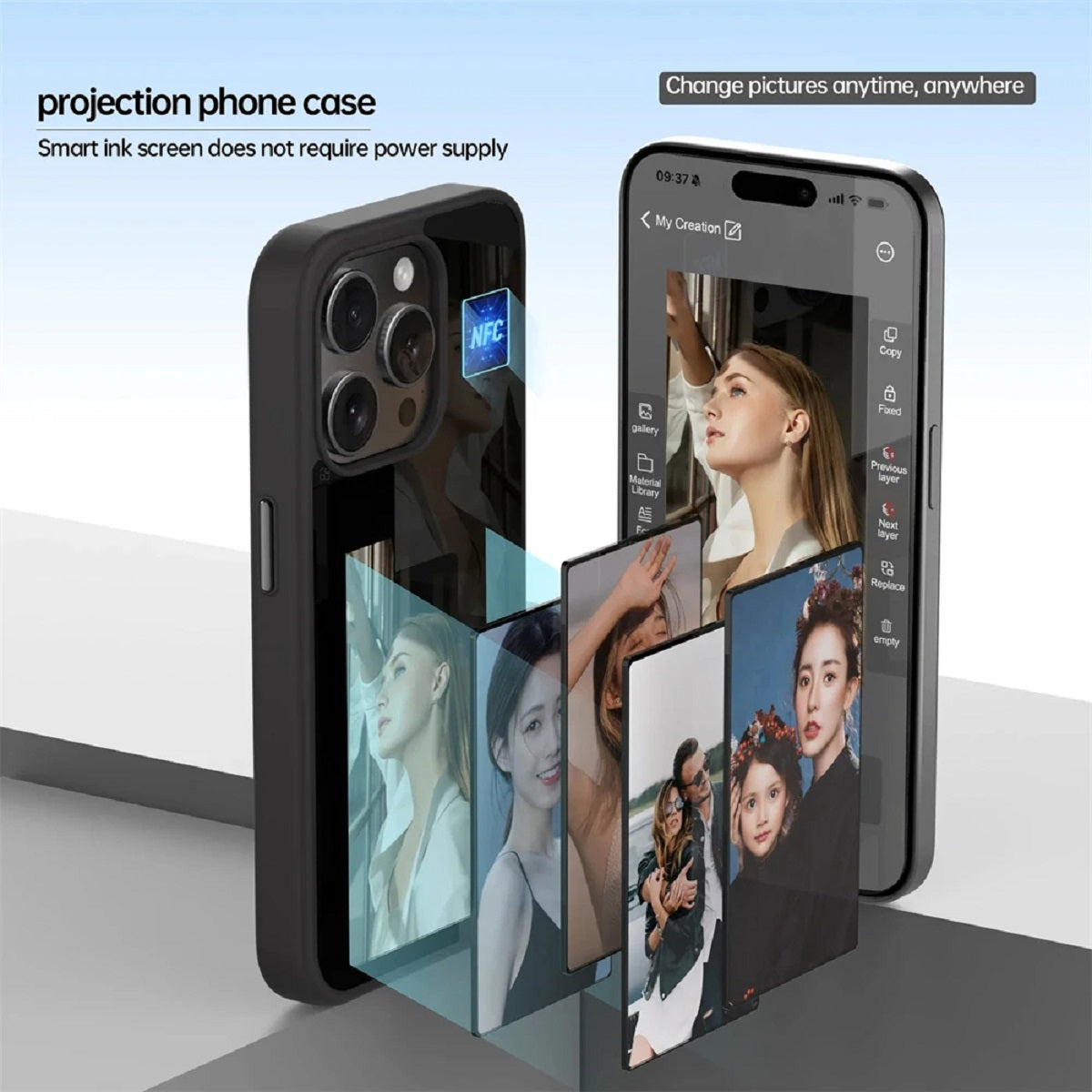 Smart DIY E-Ink Screen Case for iPhone