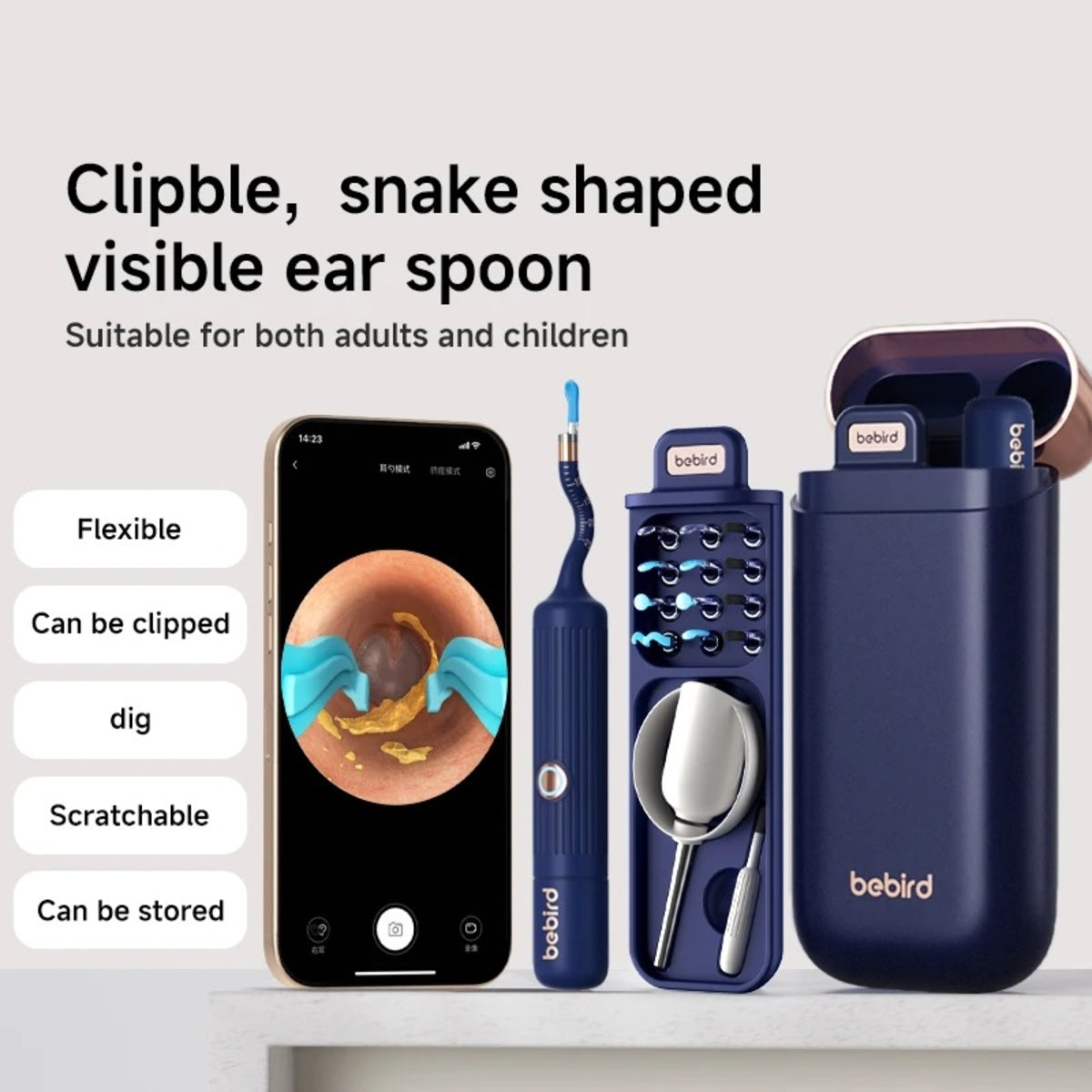 Visual Earpick - Bendable All-In-One Earwax Removal Kit