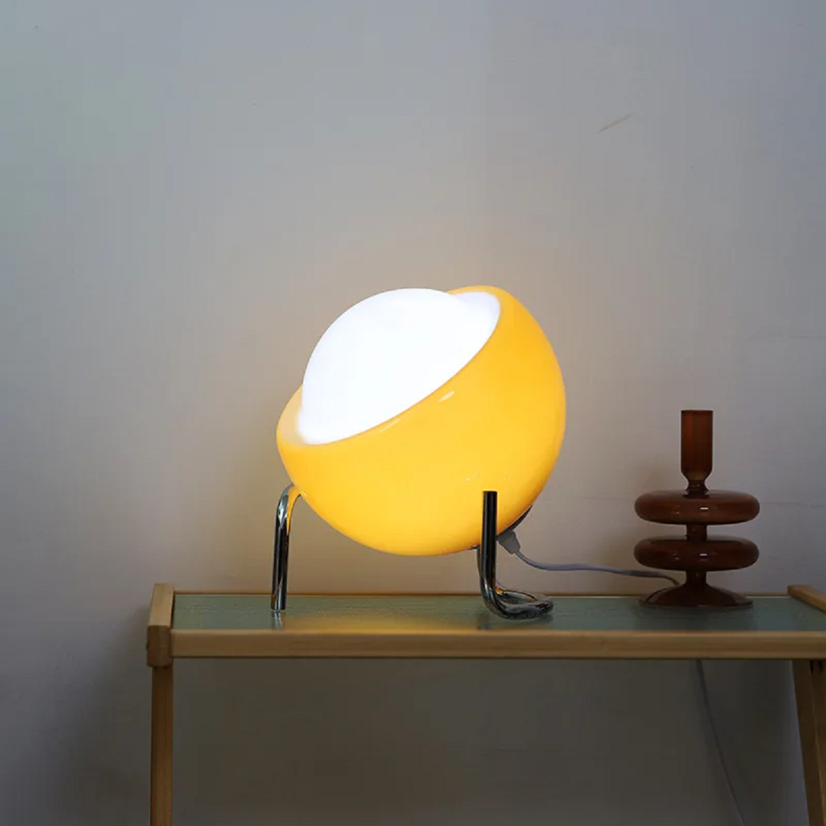 Medieval Table Glass Lamp Nordic LED Retro Night Light