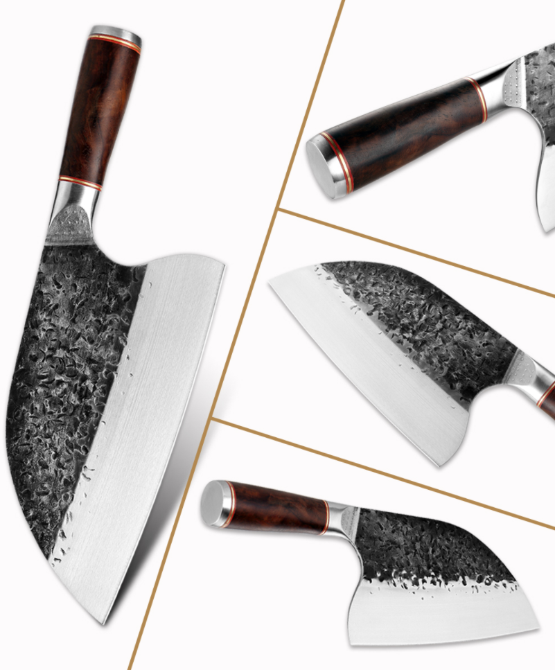 Professional Chef Knife Handmade Forged Sharp Cleaver Wide Blade