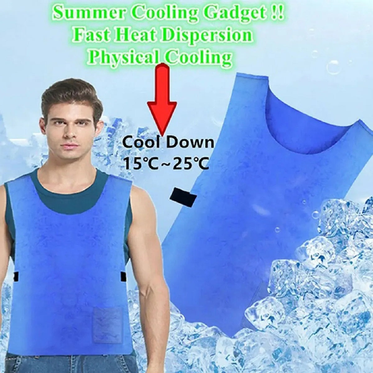 Cooling Vest - Lightweight Waterproof Summer Cold Undershirt