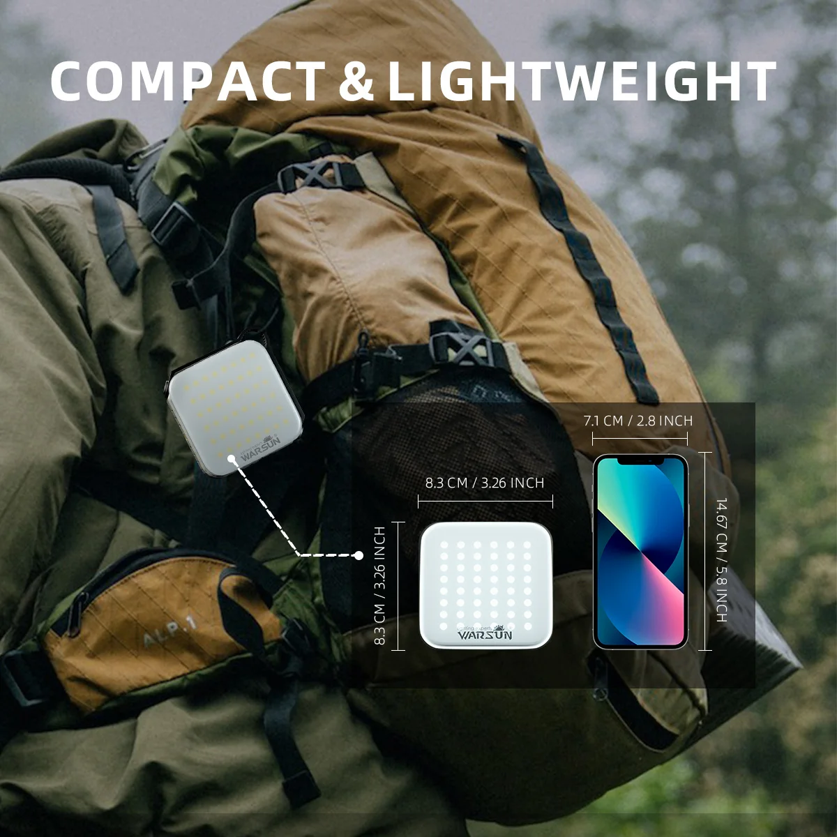 Portable Camping Waterproof Solar Charging Light