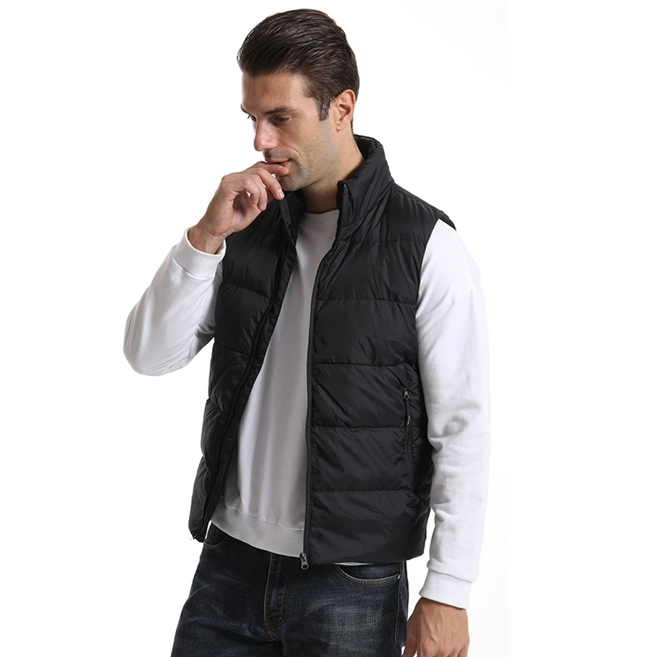 USB Heated 15-Zone Down Vest - Unisex Electric Winter Jacket