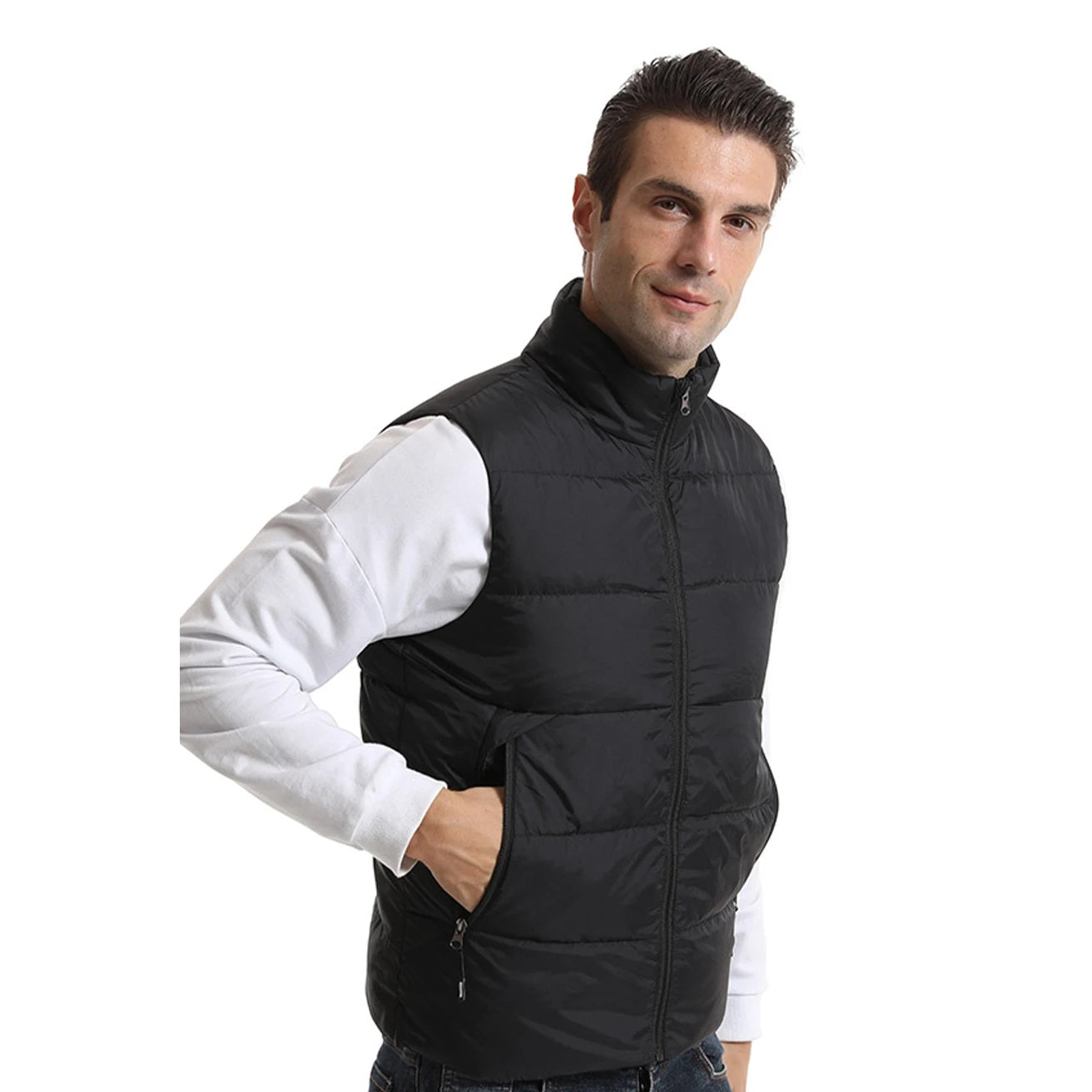 USB Heated 15-Zone Down Vest - Unisex Electric Winter Jacket