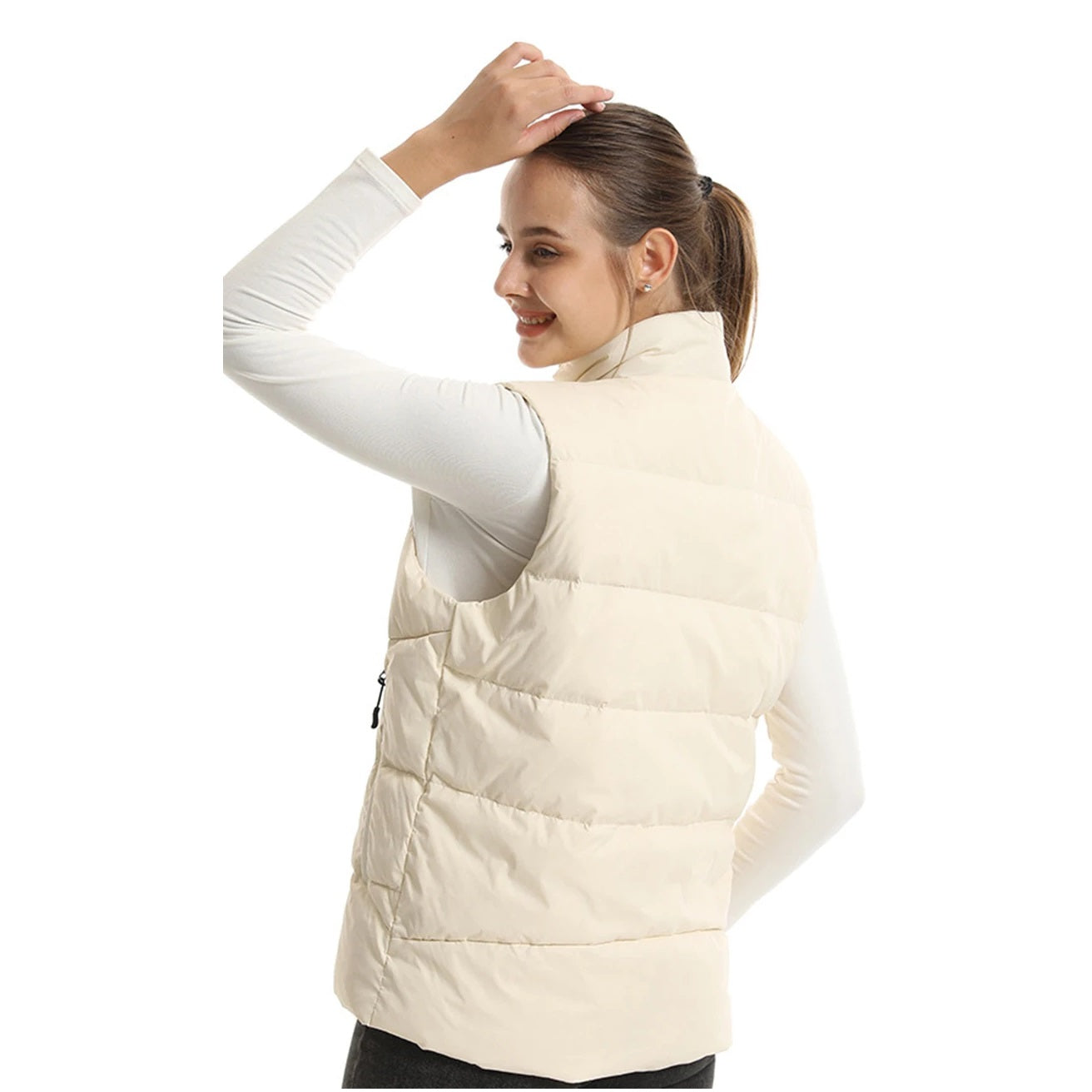 USB Heated 15-Zone Down Vest - Unisex Electric Winter Jacket