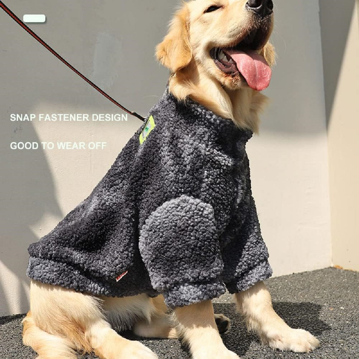 Thick Big Dog Clothes Lambs Wool Jacket Coat