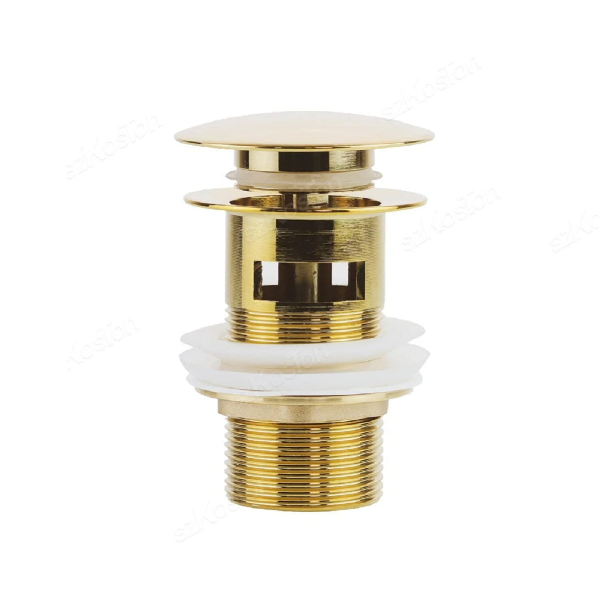 Premium Brass Pop-Up Drain Stopper - Easy Install No Overflow Leak-Proof