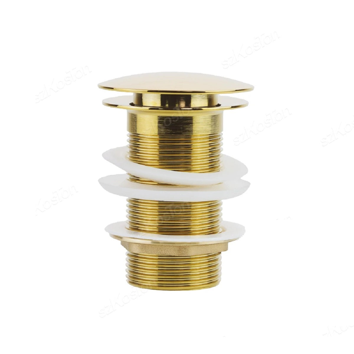 Premium Brass Pop-Up Drain Stopper - Easy Install No Overflow Leak-Proof