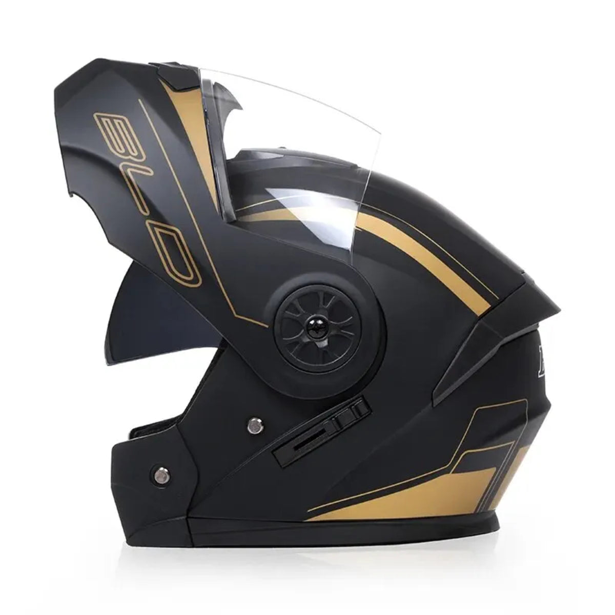 Dual-Lens Flip-Up Motorcycle Helmet - Full Face Modular Motocross