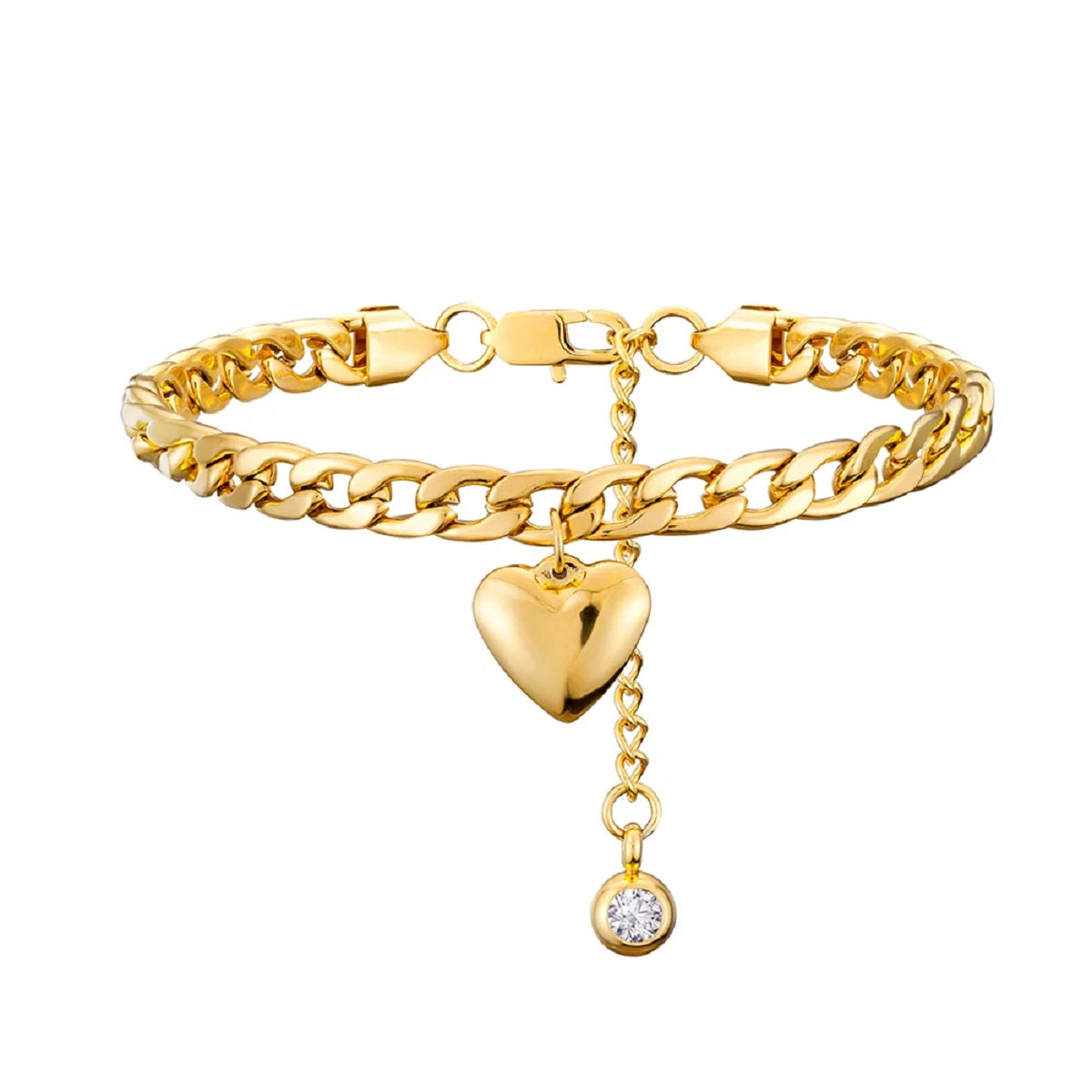 Stainless Steel Fashion Gold Tone Chain Anklets for Women