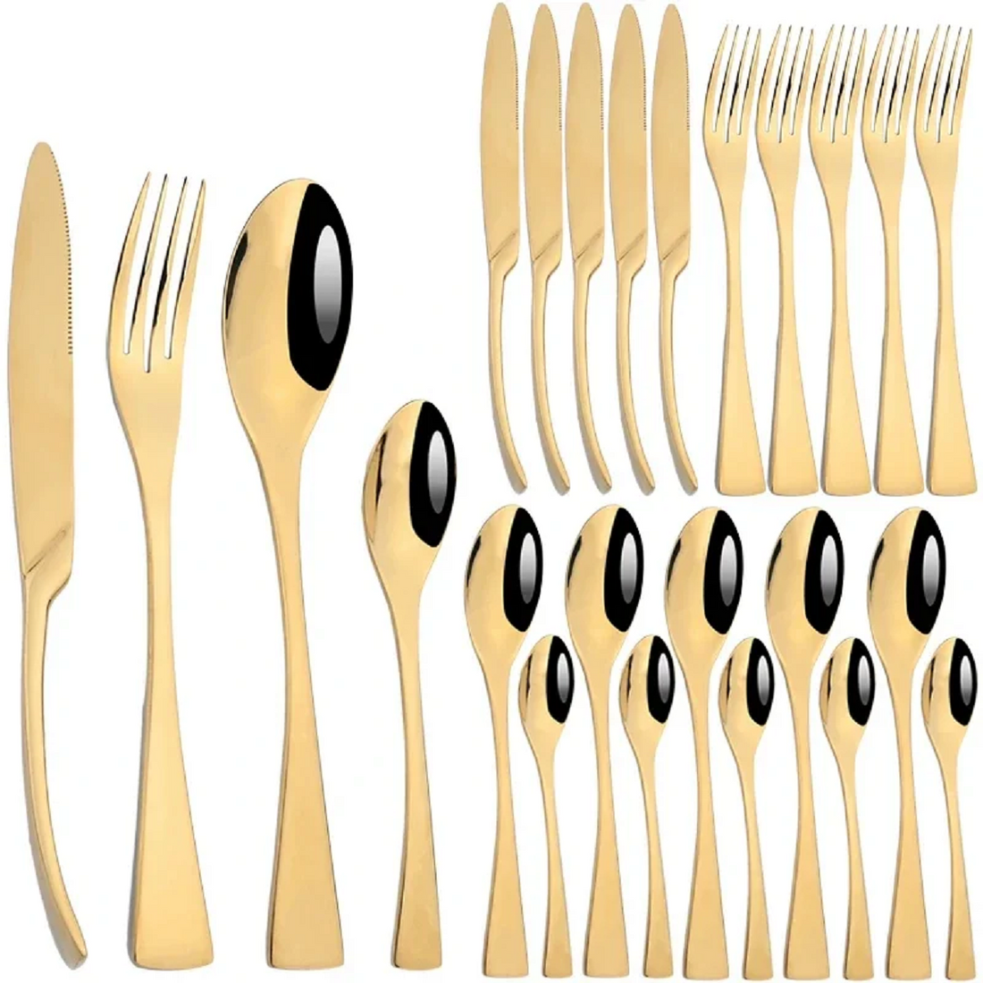 24 Pcs/set Cutlery Stainless Steel Dinnerware Flatware
