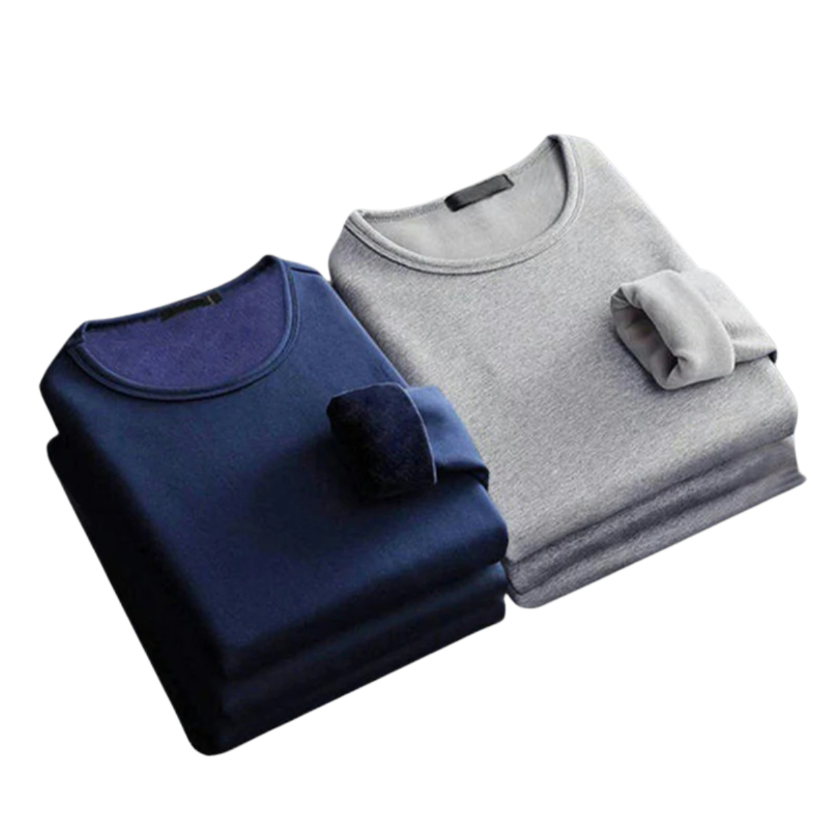 2 Pcs Men's Long-Sleeved Winter Thermal Velvet Padded Shirt