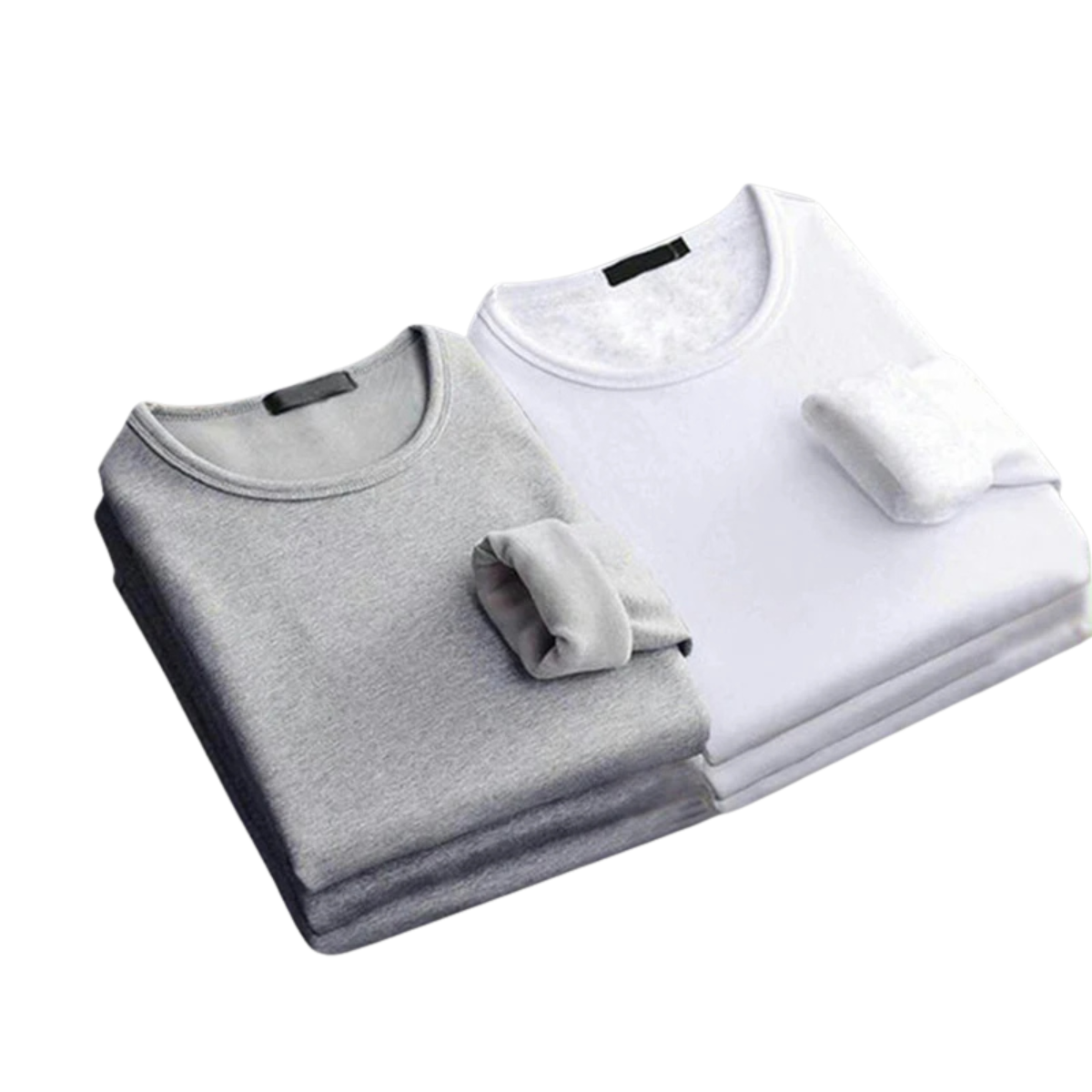 2 Pcs Men's Long-Sleeved Winter Thermal Velvet Padded Shirt
