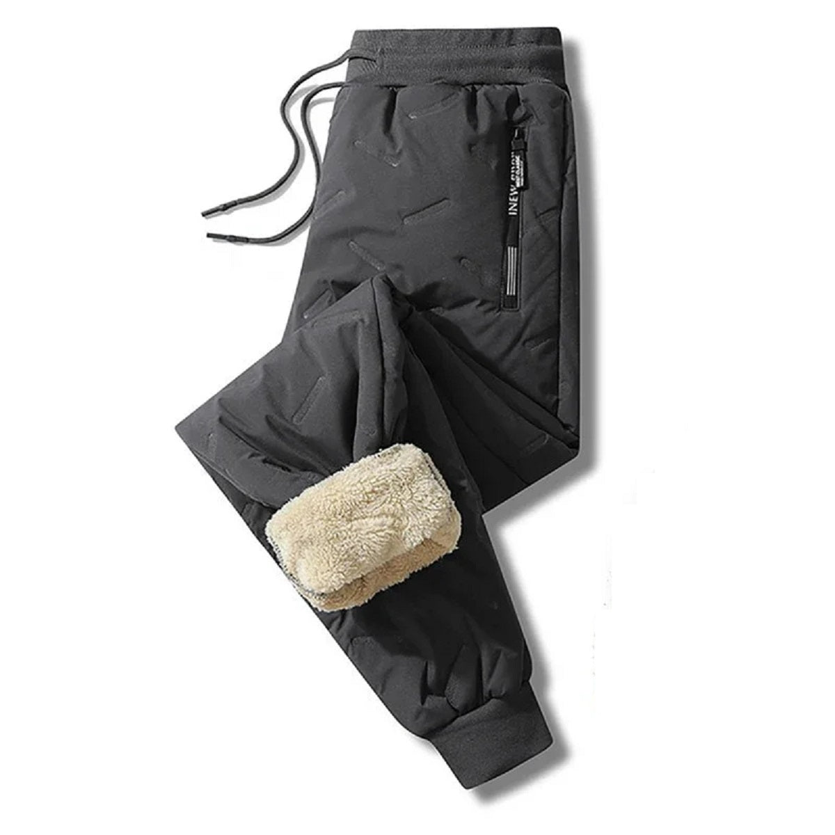 Unisex Winter Sweatwear Plush Thick Fleece Warm Cotton Pants
