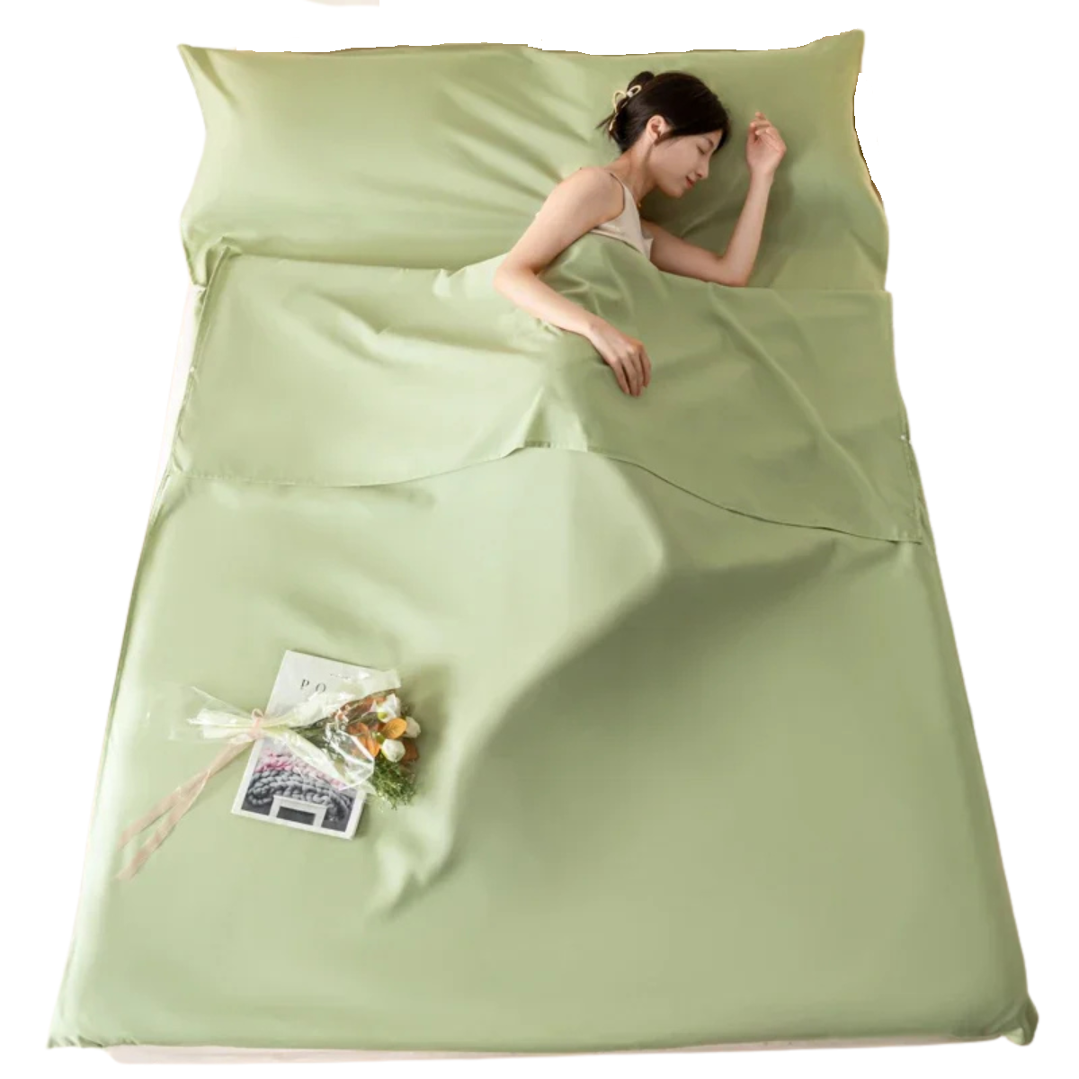 Sleeping Bag Liner - Lightweight Cotton Travel Sheet for Camping and Hotels