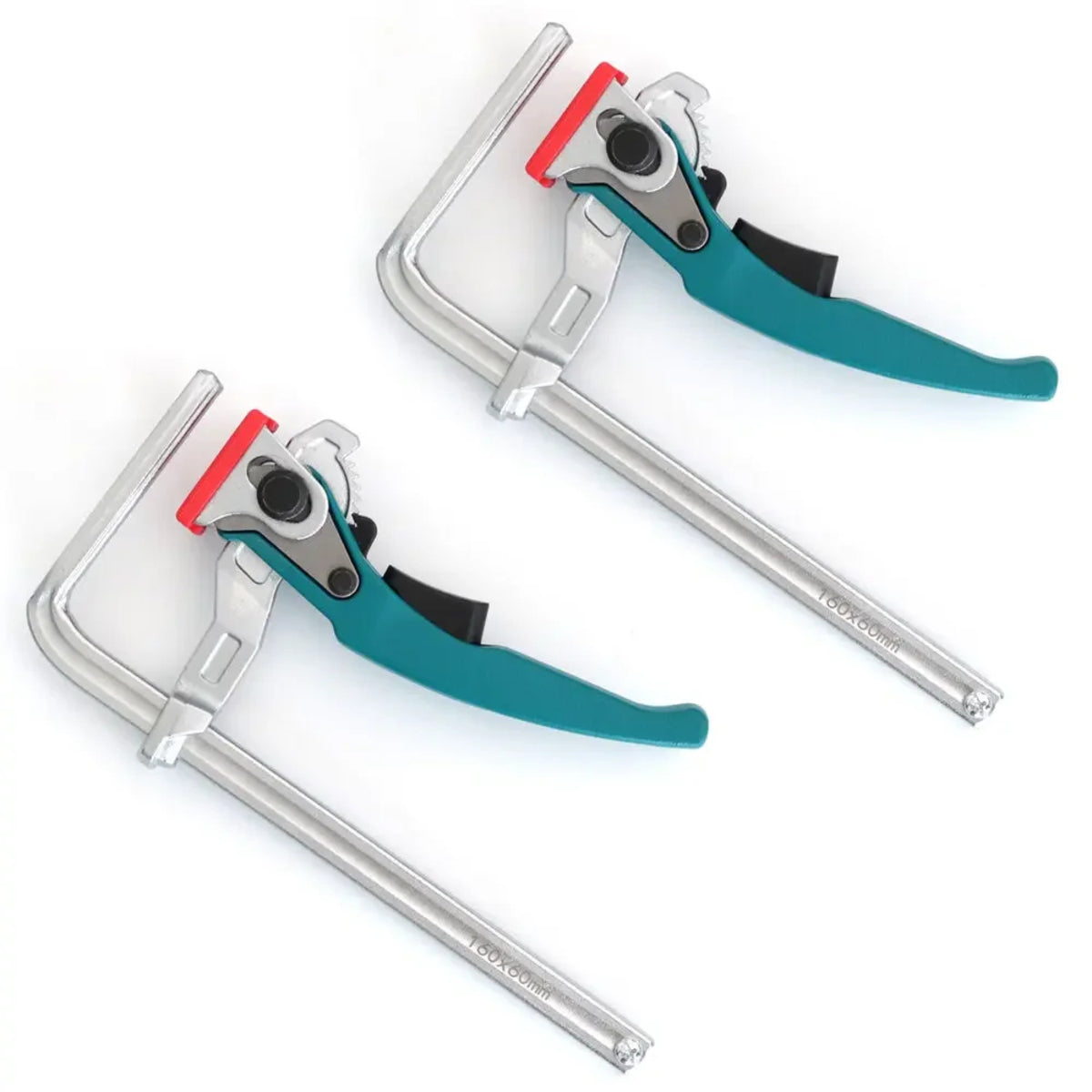 2-Pc Ratcheting Quick-Release Table Clamps - Mft and Guide Rail Bar Clamp