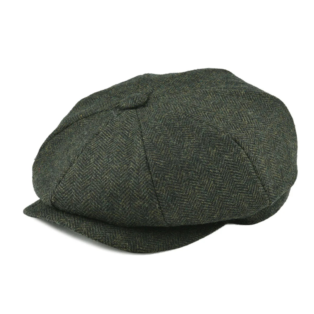 Vintage Flat Ivy Cabbie Wool Tweed Newsboy Cap