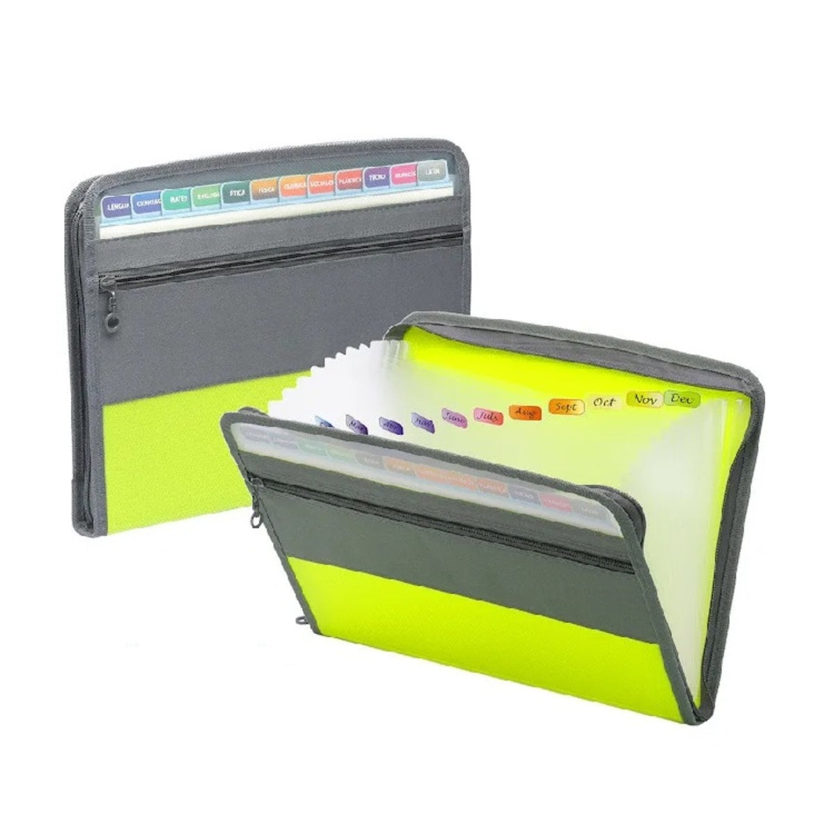 Accordion File Organizer with Safe Zipper