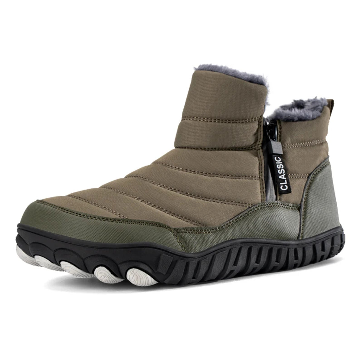 Men's Winter Waterproof Boots - Warm Ankle Snow Shoes with Non-Slip Sole