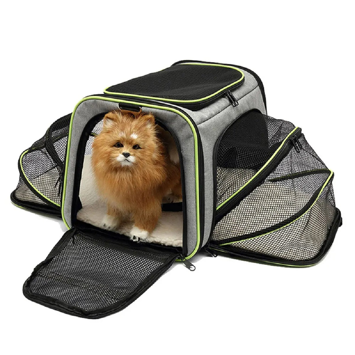 Portable Breathable Foldable Pet Dog Carrier Safety Zipper