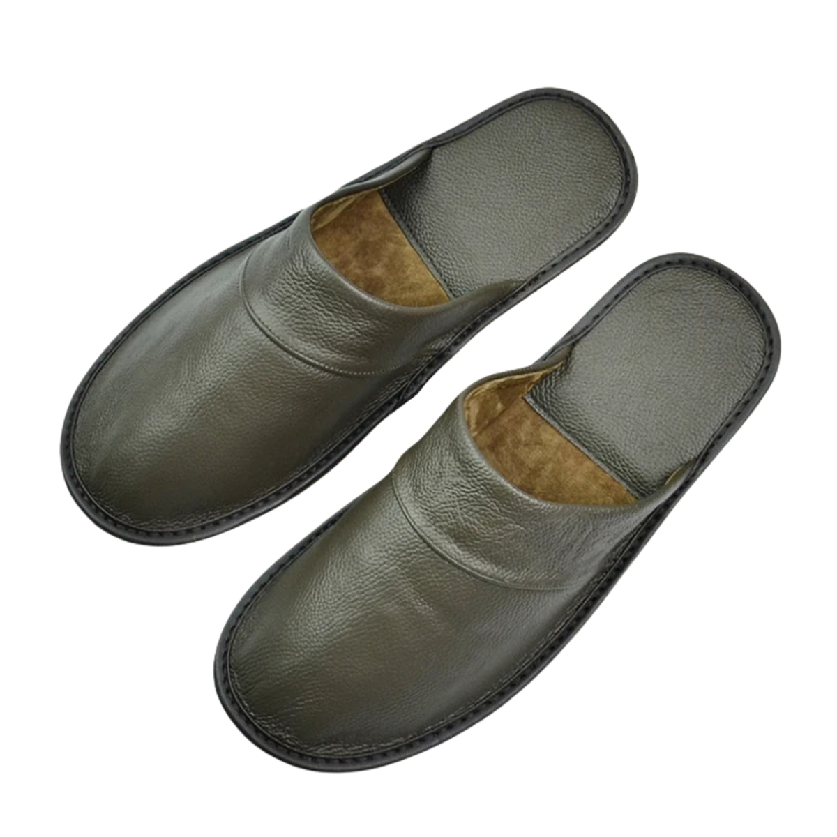 Genuine Leather Linen Slippers Indoor Outdoor for Men and Women Non-Slip Shoes