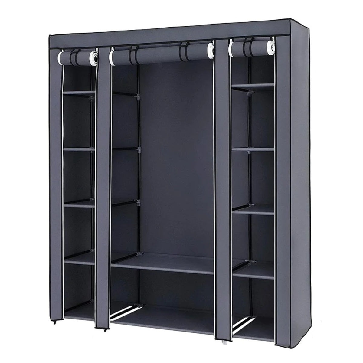 Portable Wardrobe - Non-Woven Fabric Storage Closet with Shelves