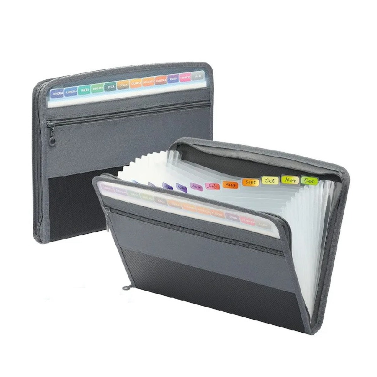 Accordion File Organizer with Safe Zipper