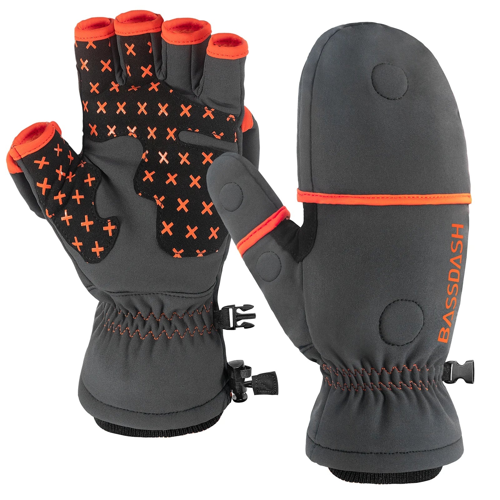 Unisex Convertible Mittens Fingerless Water Resistant Gloves