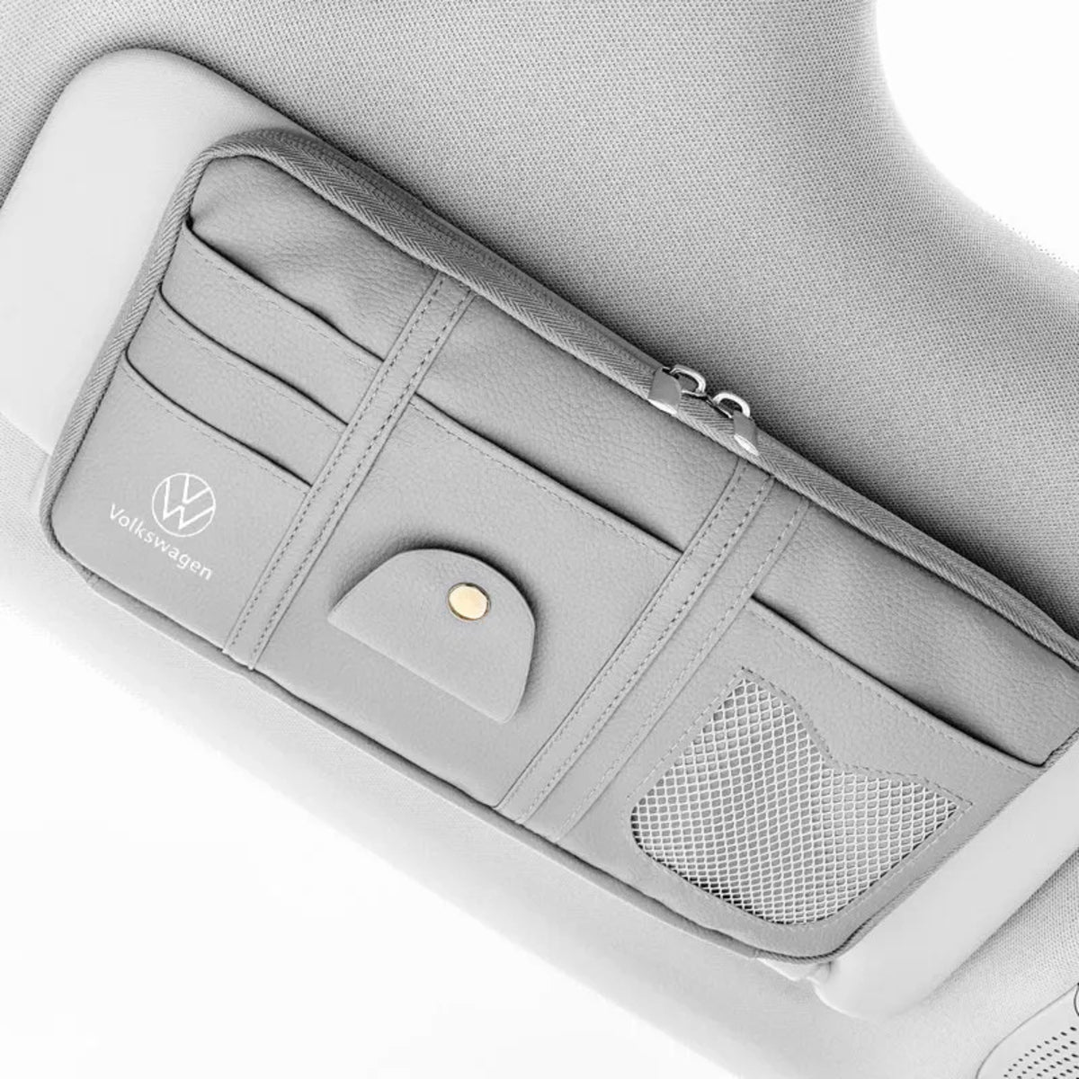 Car Sun Visor Organiser - Sunglasses Holder and Zip Pocket