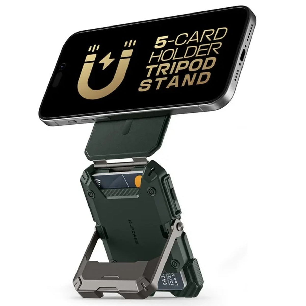 Magnetic Tripod Phone Stand - MagSafe Wallet and Adjustable Holder for iPhone