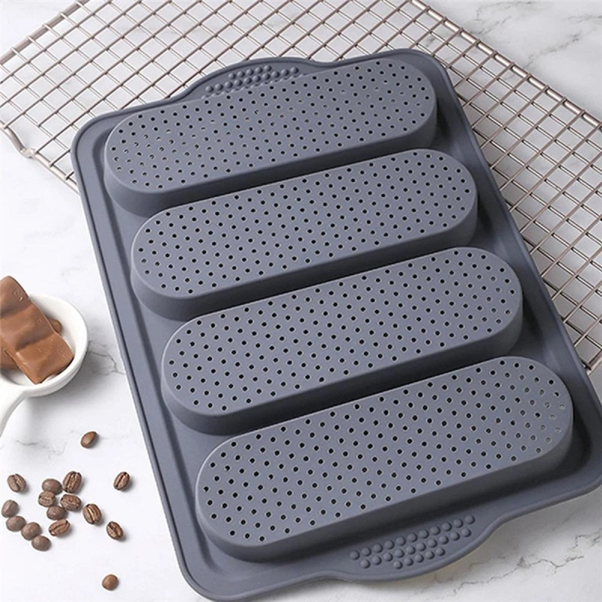 Baking Mold Grade Baguette Tray Silicone Non-Stick Oven Tool