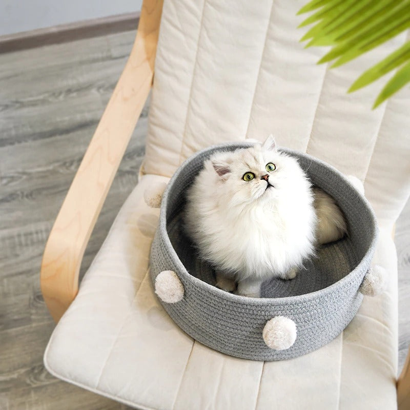 Homemade Cat Nest Basket Bed